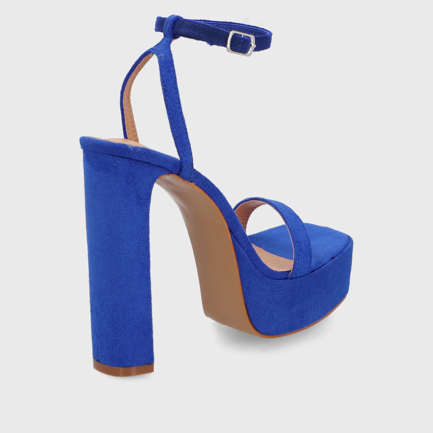 Sandalia Taco Azul Mujer 35101