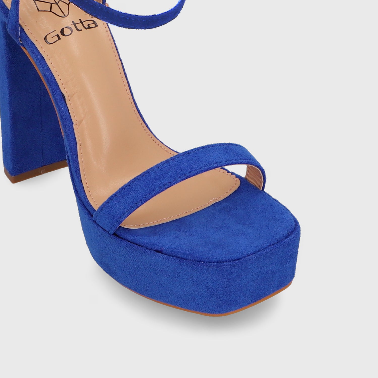 Sandalia Taco Azul Mujer 35101