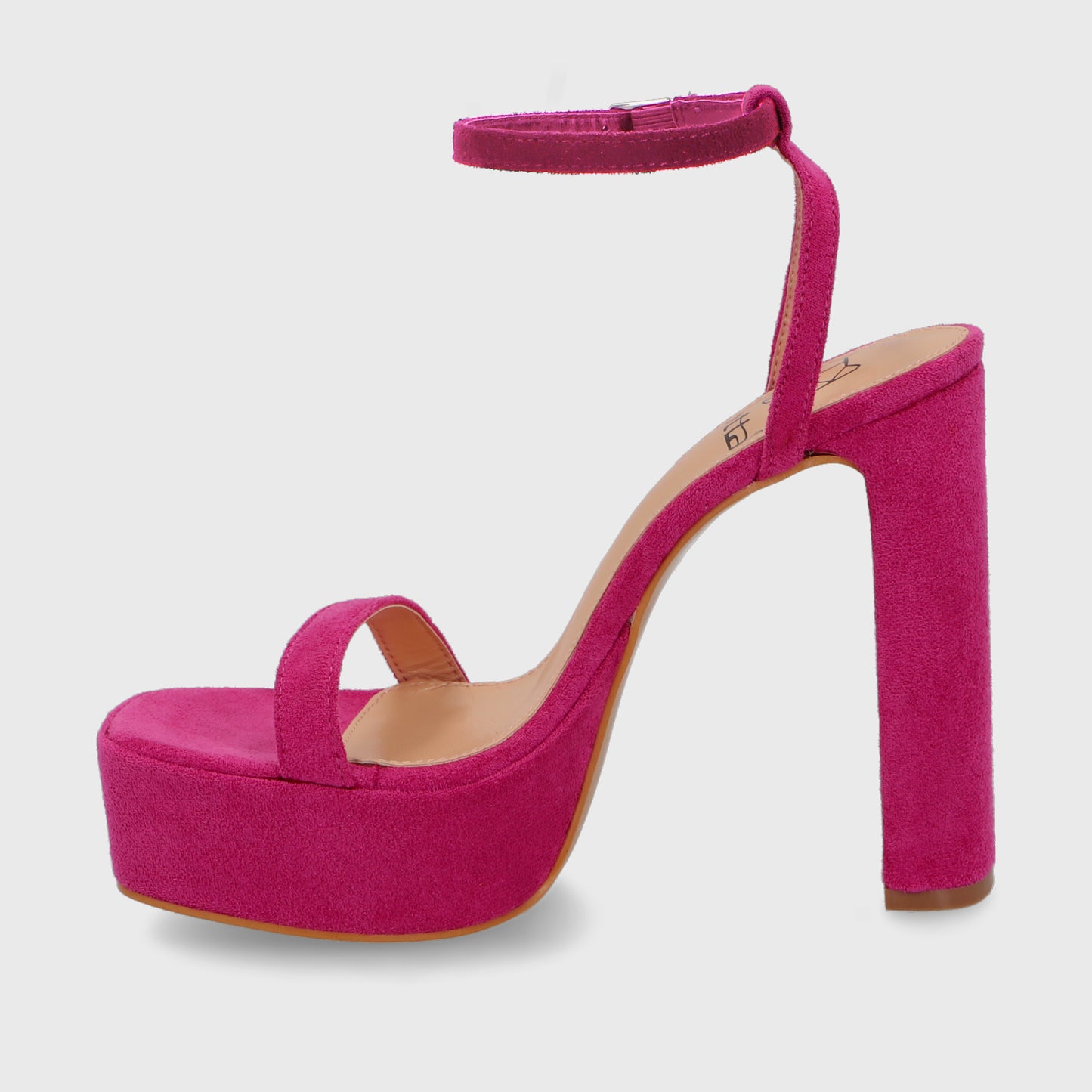 Sandalia Taco Fucsia Mujer 35101