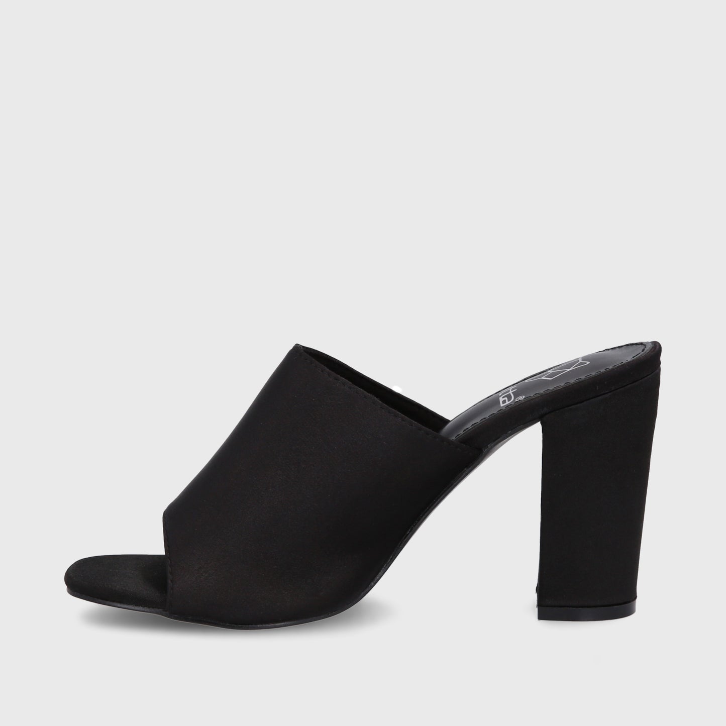 Sandalia Taco Negra Mujer 35121