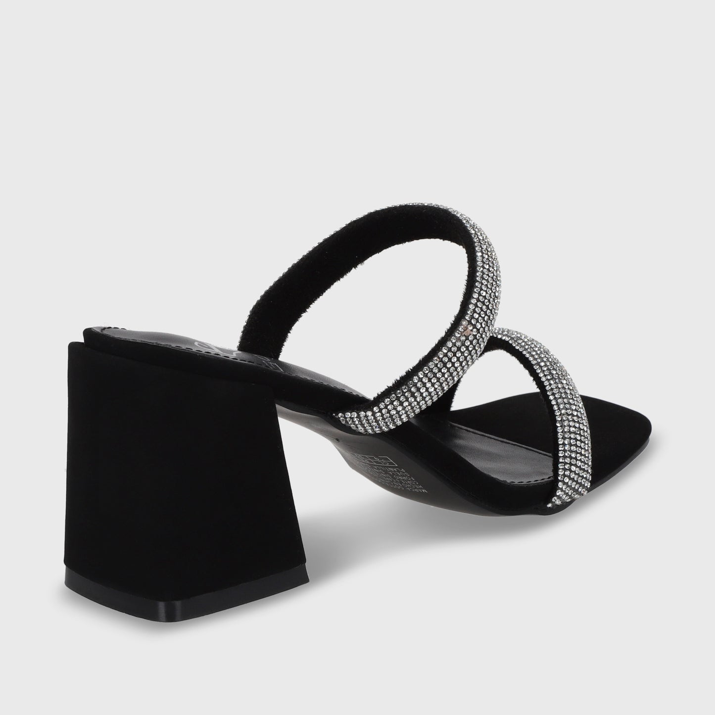 Sandalia Taco Negra Mujer 35133