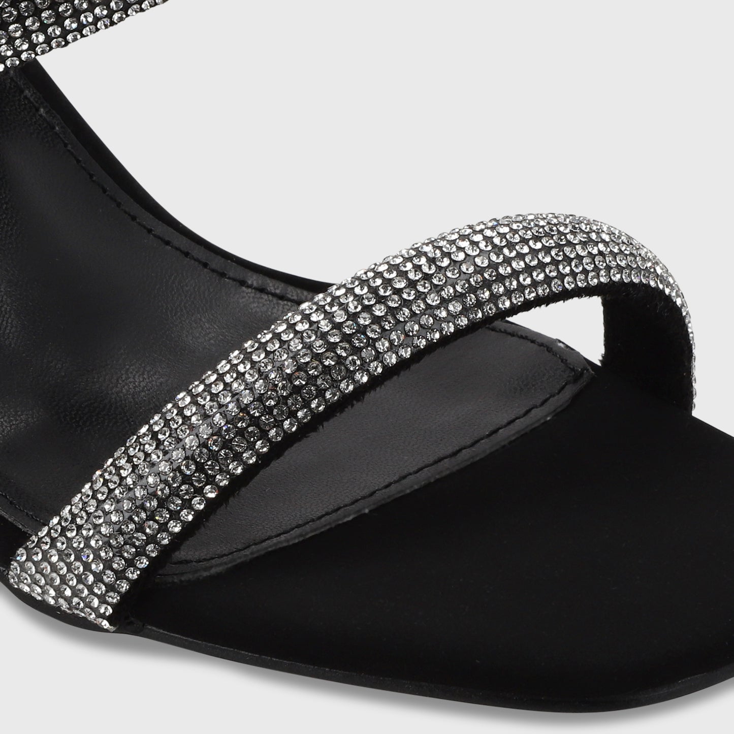 Sandalia Taco Negra Mujer 35133