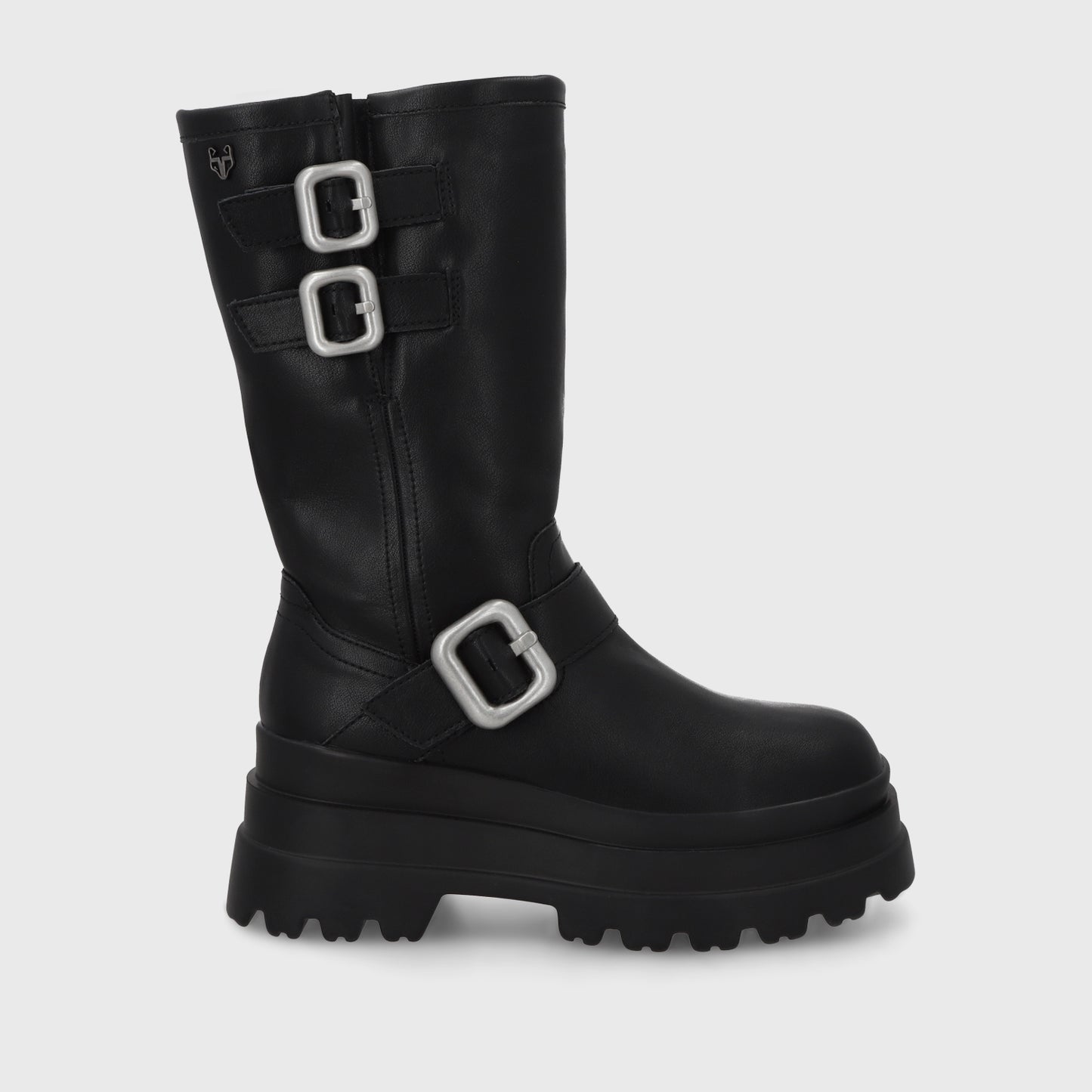 Bota Plataforma Negra Mujer 36037