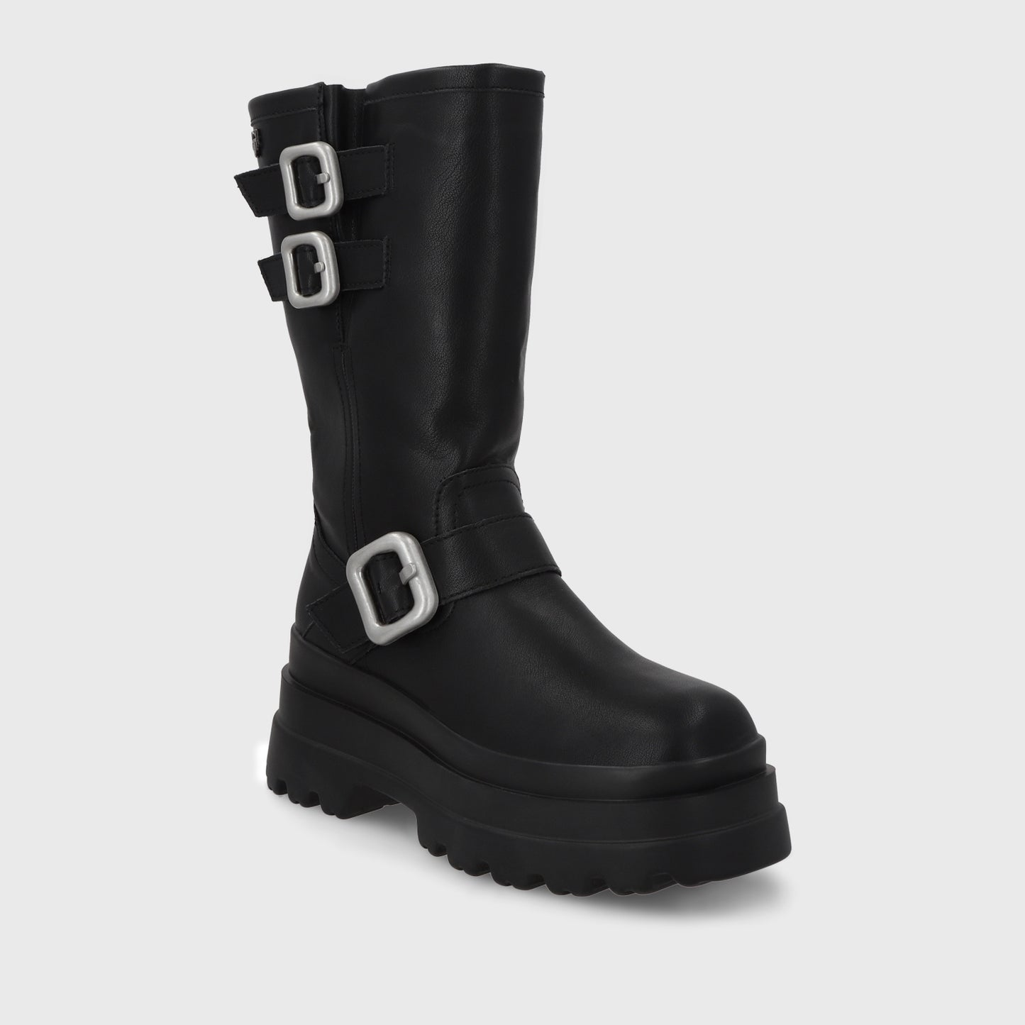 Bota Plataforma Negra Mujer 36037