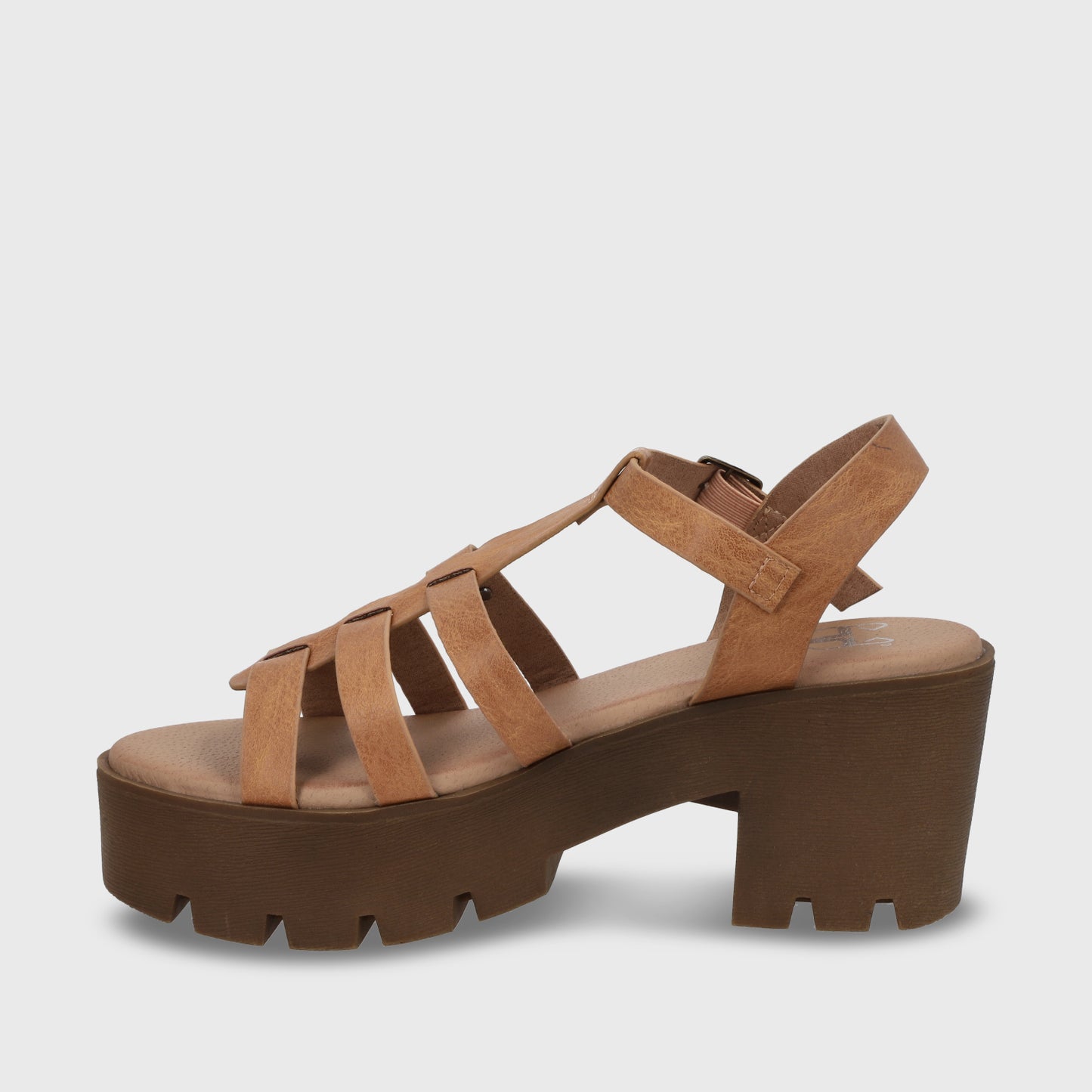 Sandalia Plataforma Camel Mujer 43023