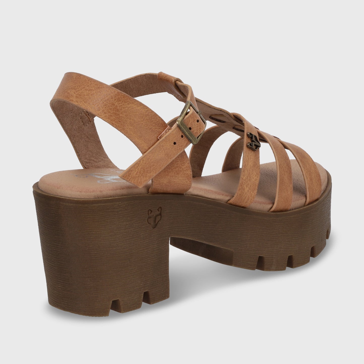 Sandalia Plataforma Camel Mujer 43023