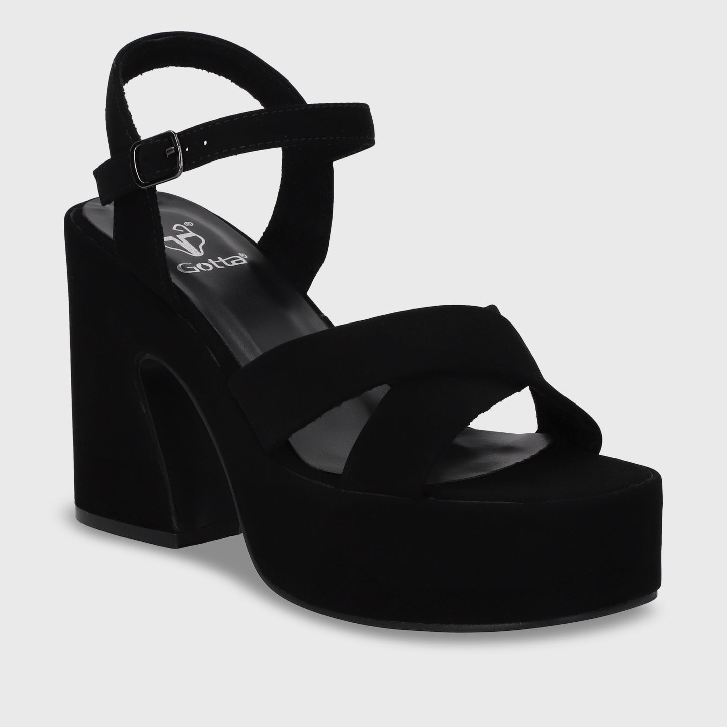 Sandalia Negra Mujer 45701