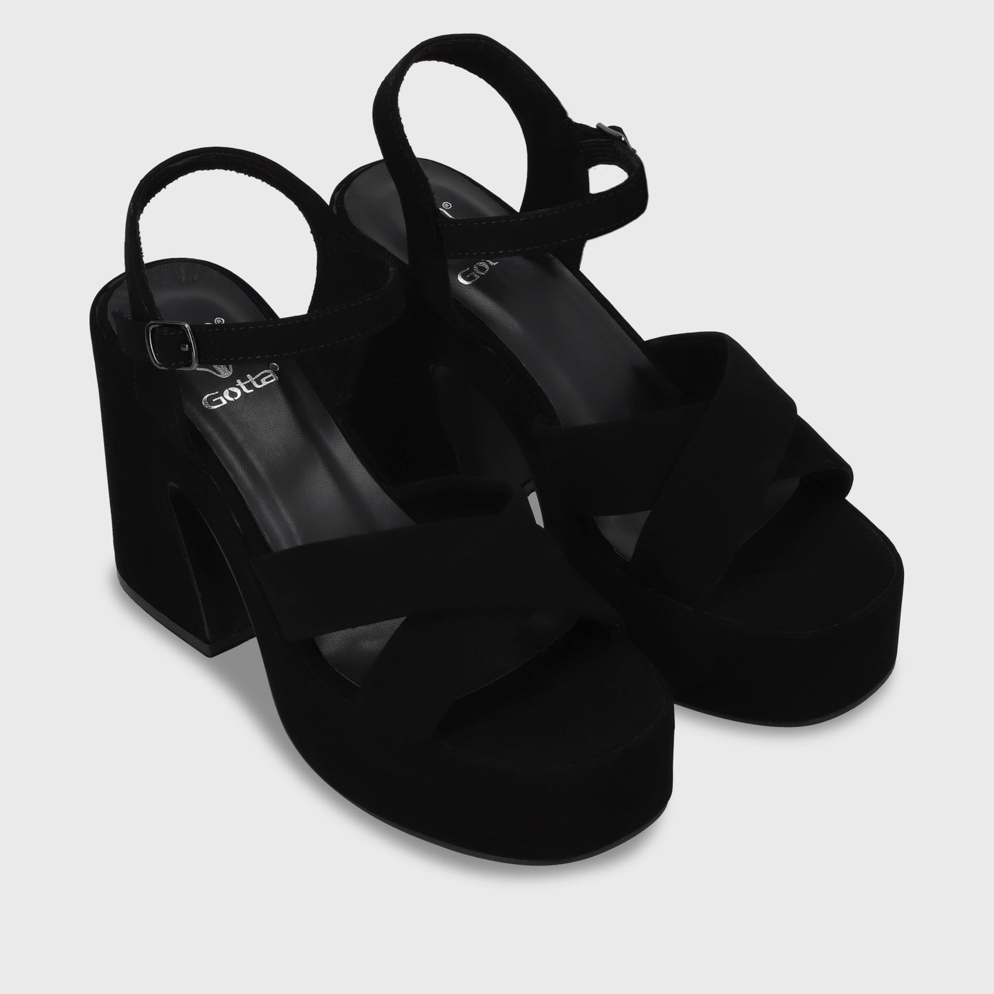 Sandalia Negra Mujer 45701