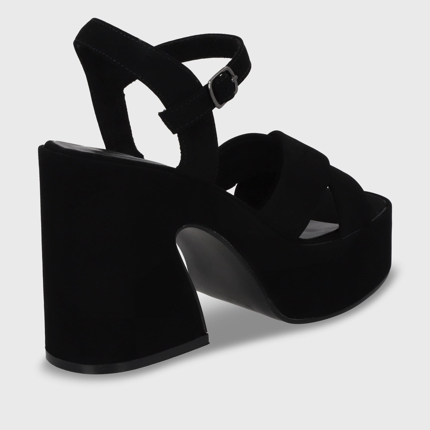 Sandalia Negra Mujer 45701