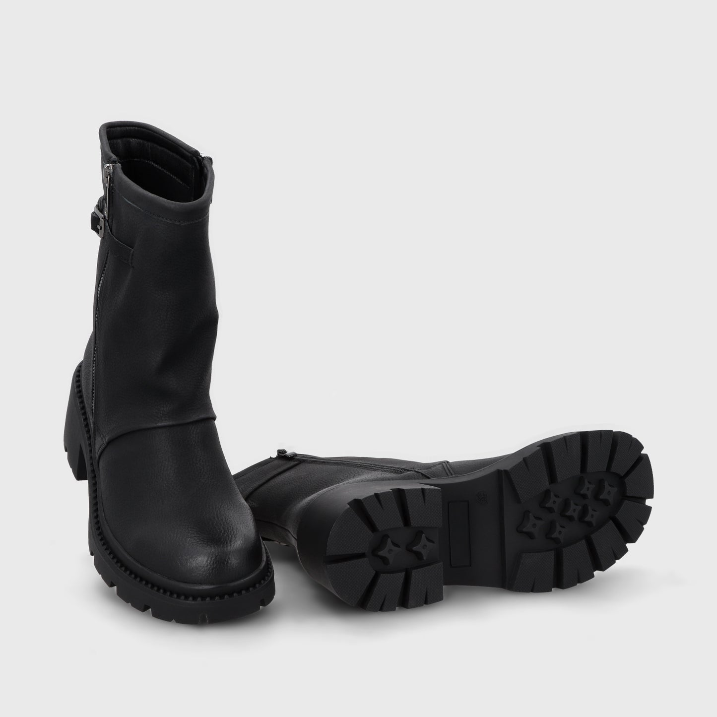 Botin Taco Negro Mujer 45747