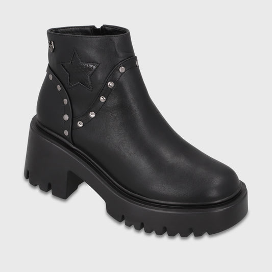 Botin Taco Negro Mujer 4575245