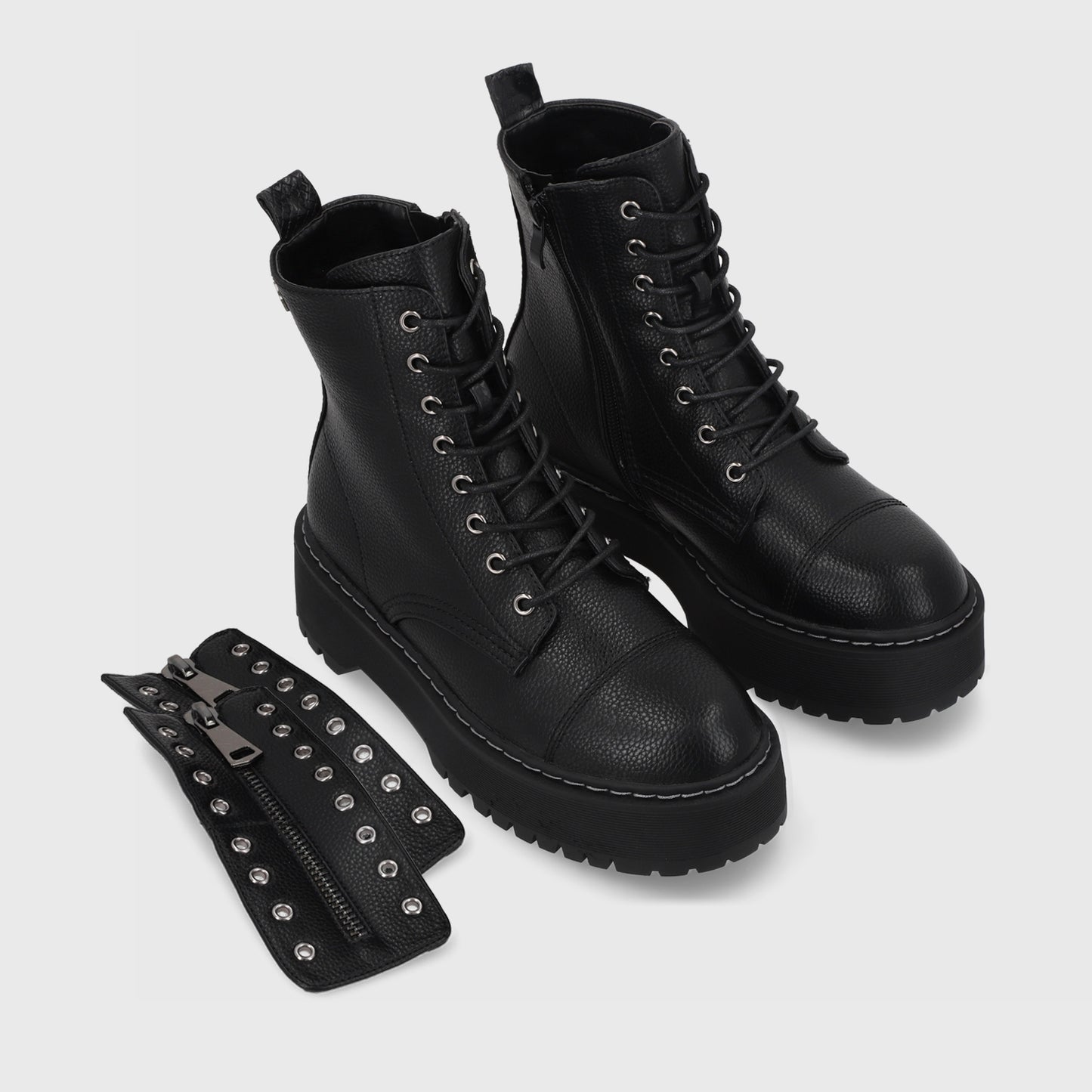 Botín Plataforma Negro Mujer 45762