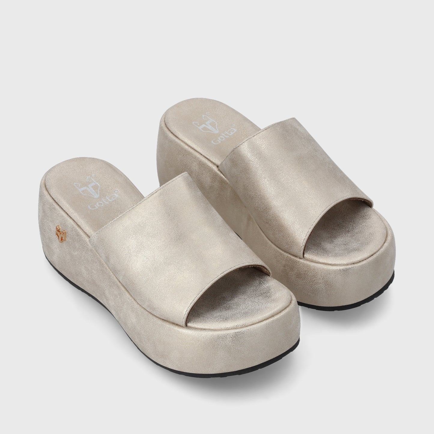Sandalia Dorada Mujer 45824