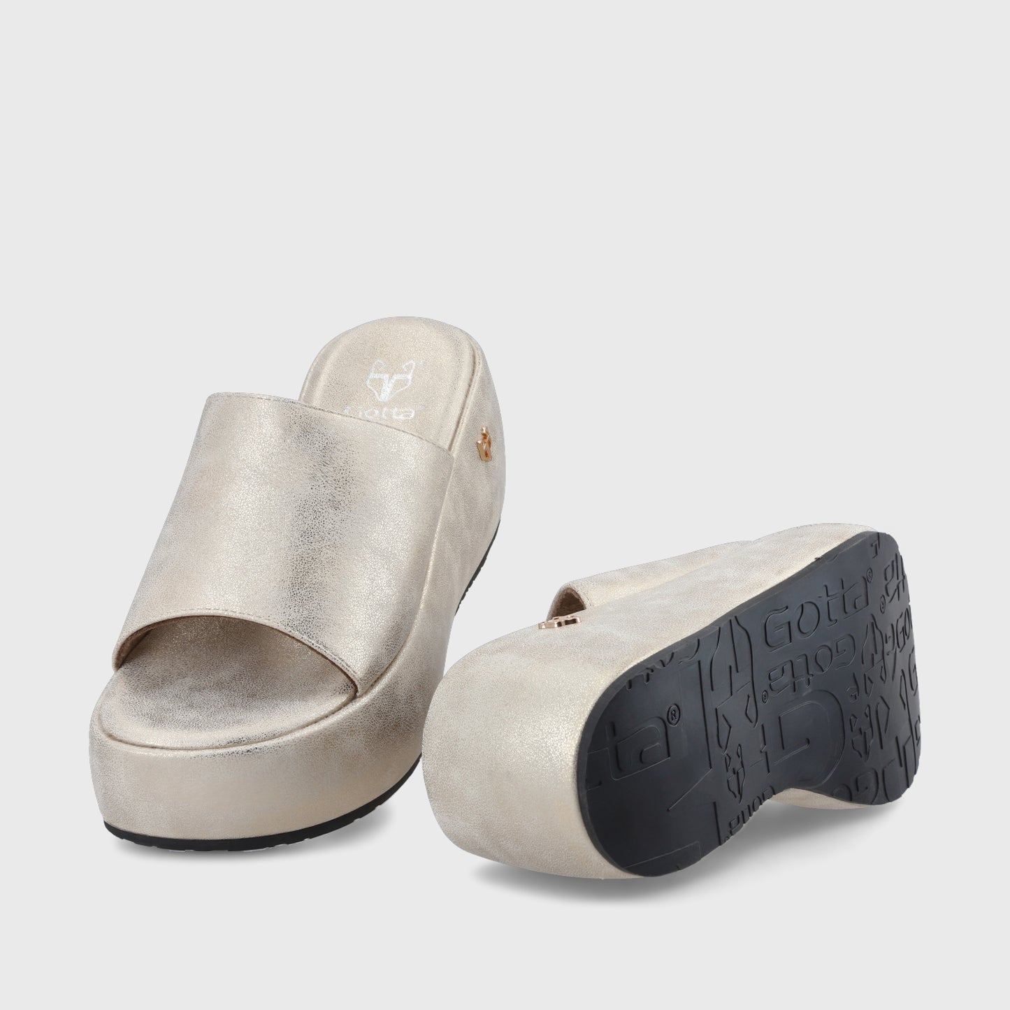 Sandalia Dorada Mujer 45824