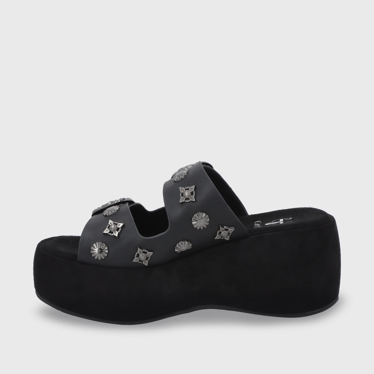 Sandalia Plataforma Negra Mujer 45825