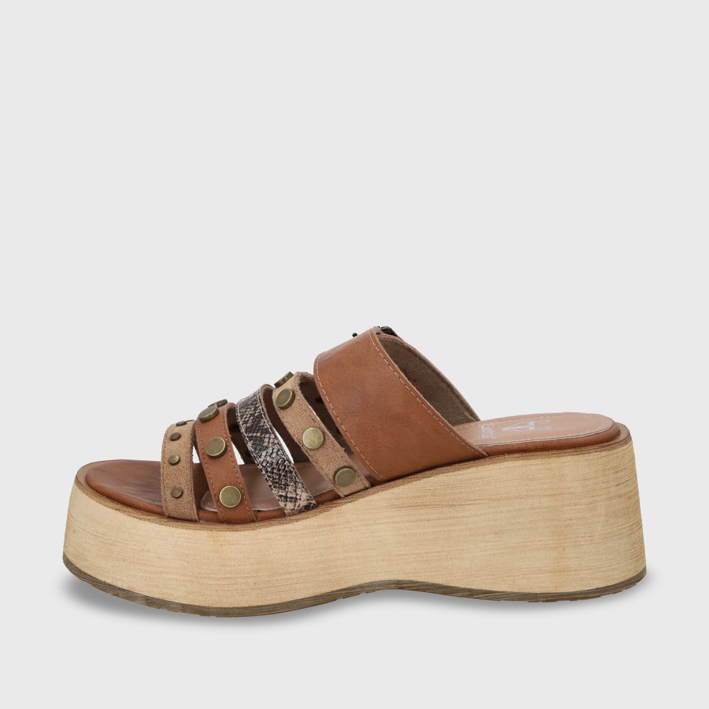 Sandalia Plataforma Beige Mujer 45841