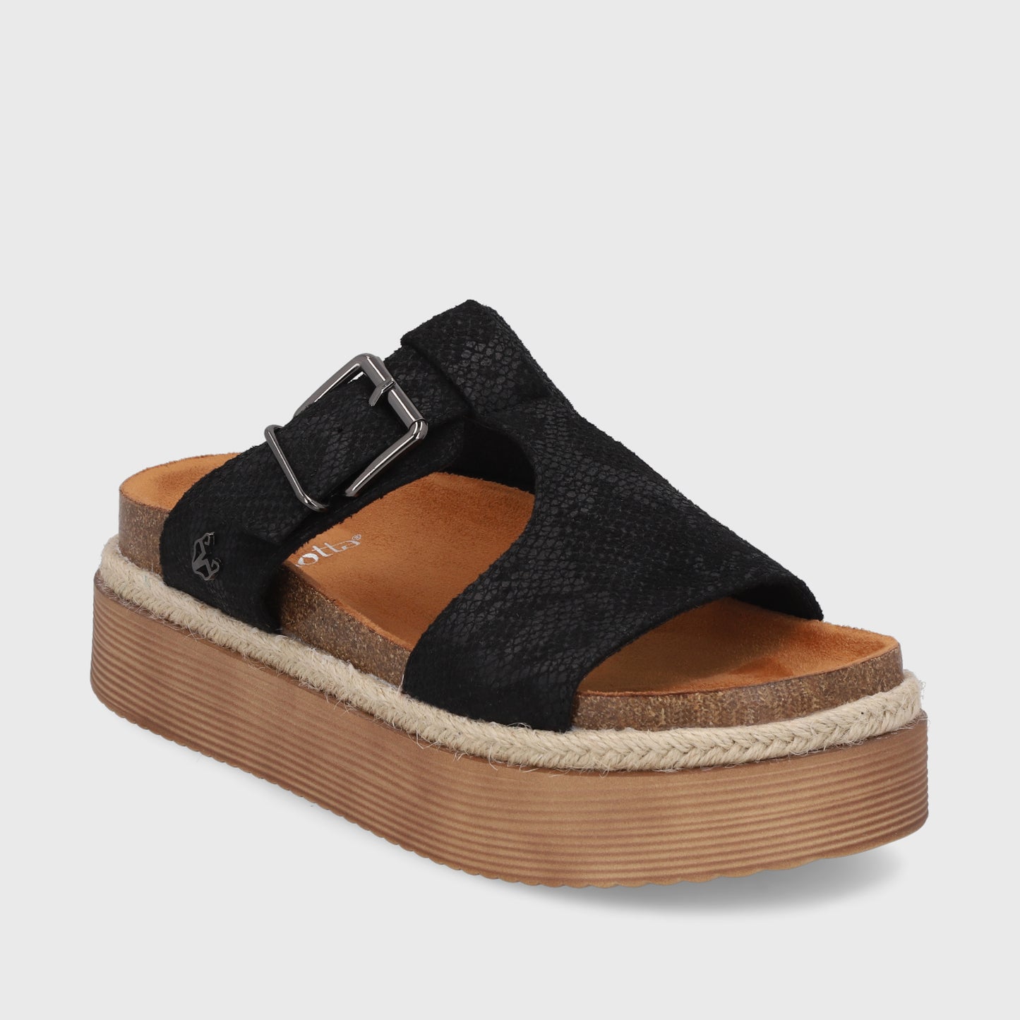 Sandalia Negra Mujer 45861