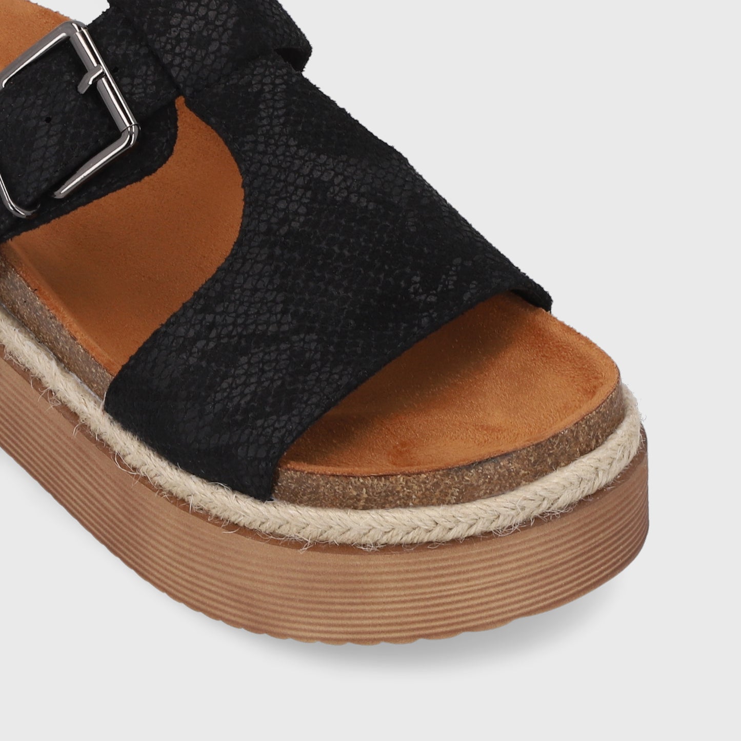 Sandalia Negra Mujer 45861