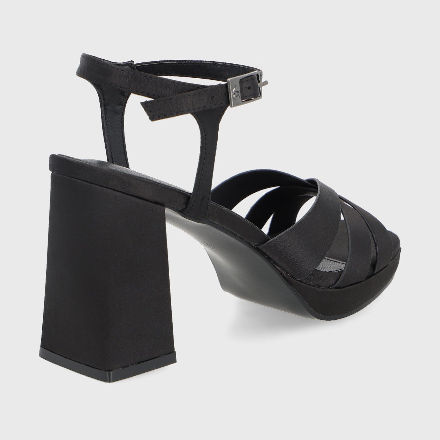 Sandalia Taco Negra Mujer 45902