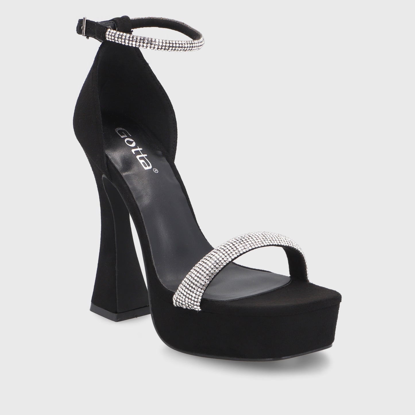 Sandalia Negra Mujer 45942