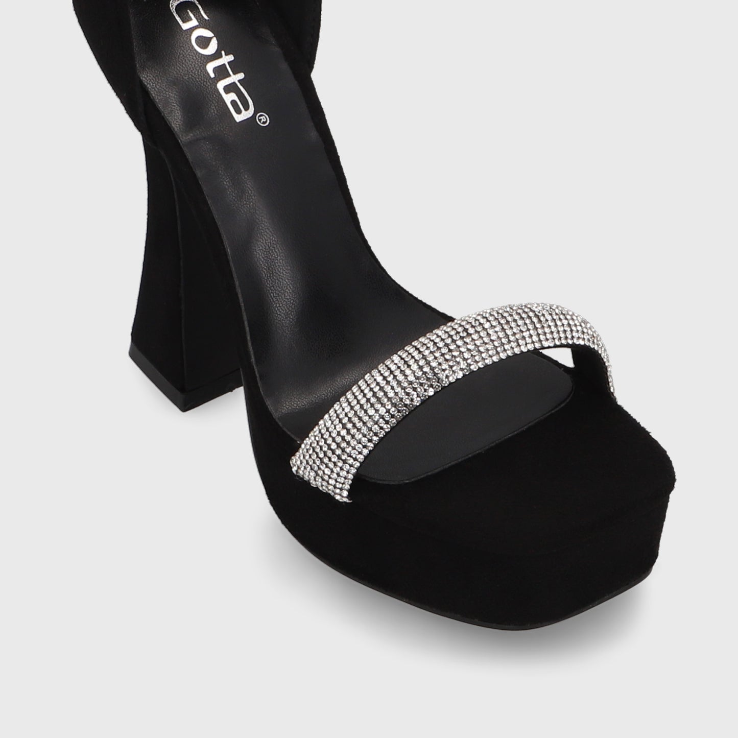 Sandalia Negra Mujer 45942