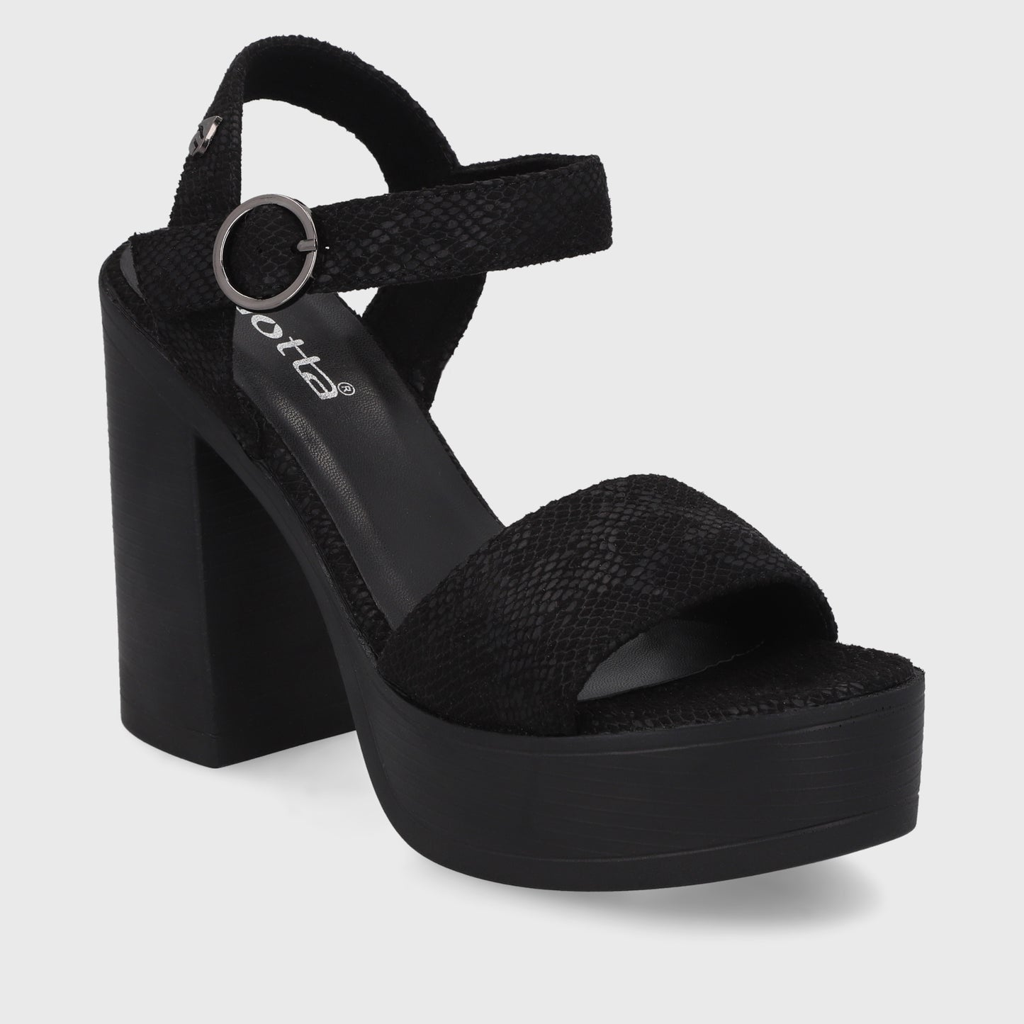 Sandalia Negra Mujer 45961