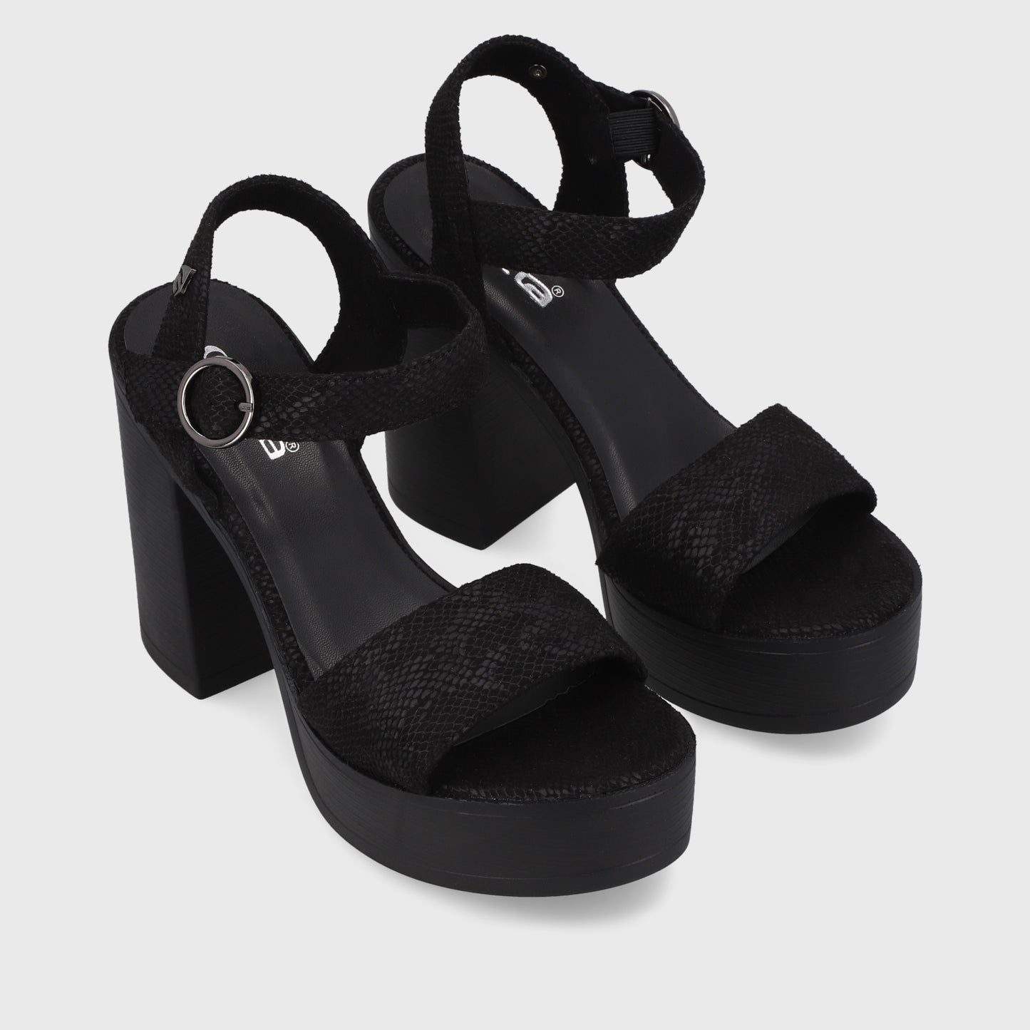 Sandalia Negra Mujer 45961