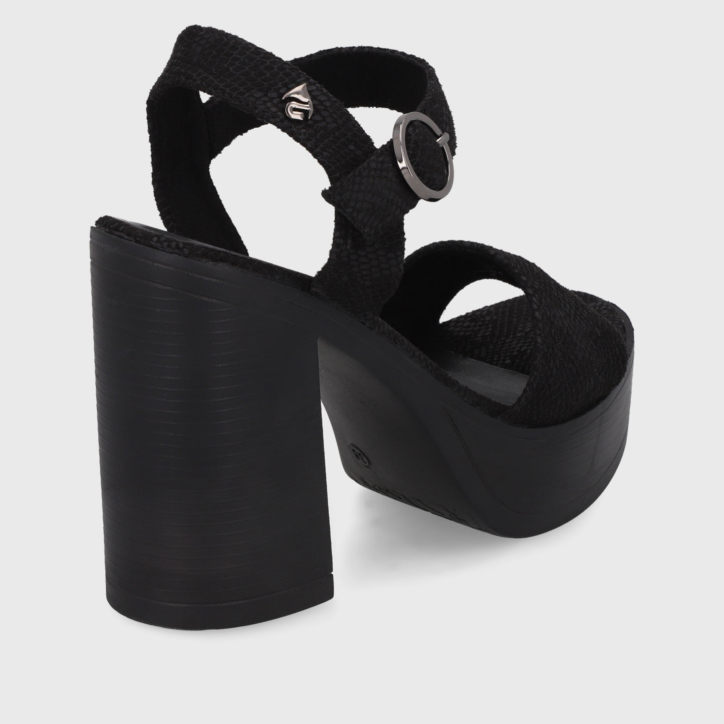 Sandalia Negra Mujer 45961