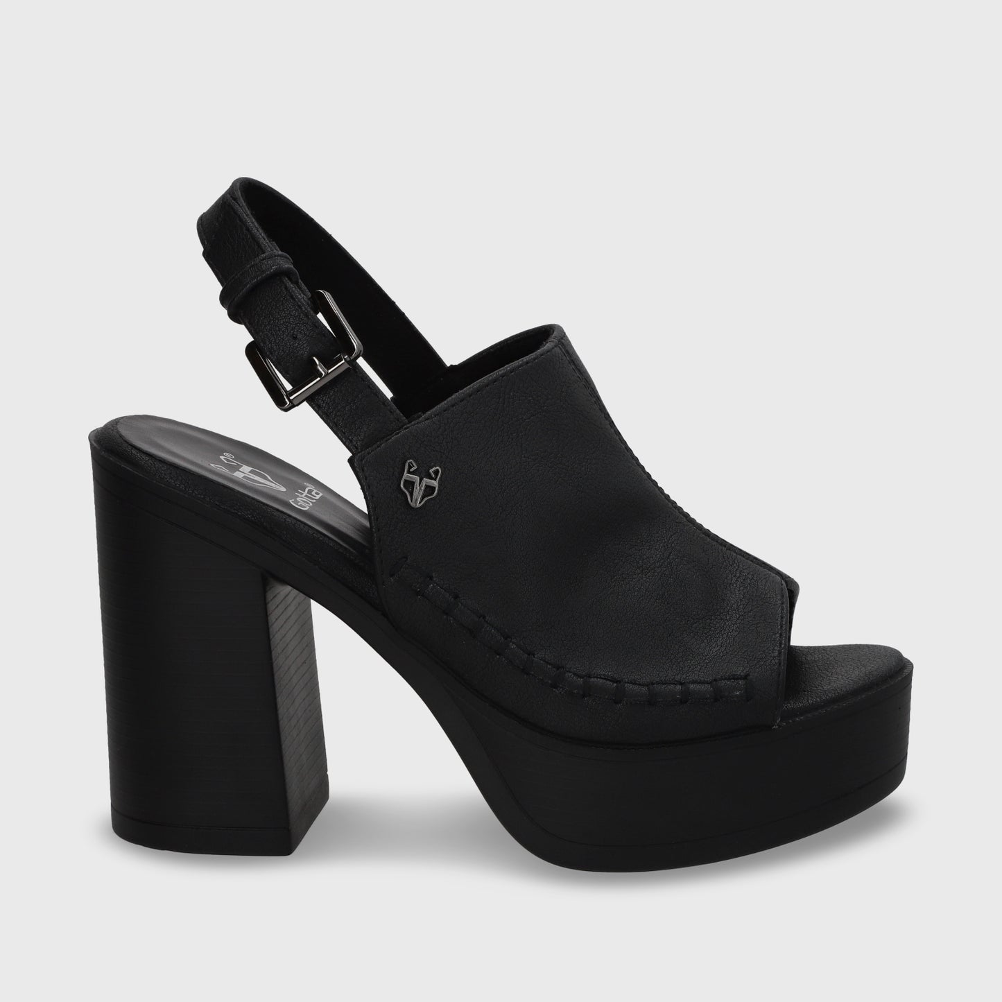 Sandalia Negra Mujer 45962