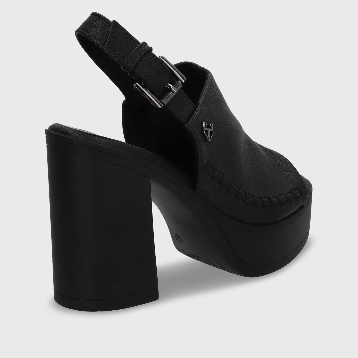 Sandalia Negra Mujer 45962