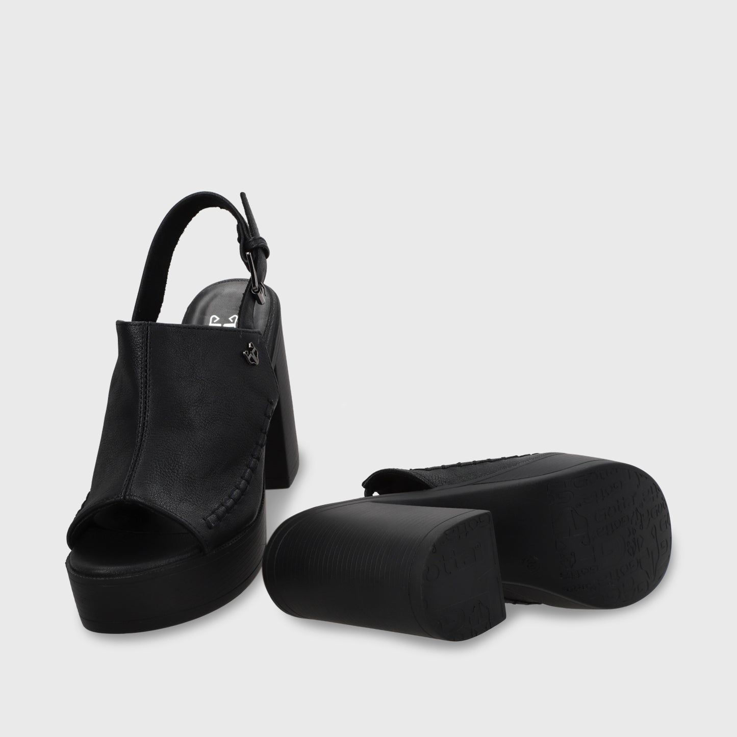 Sandalia Negra Mujer 45962