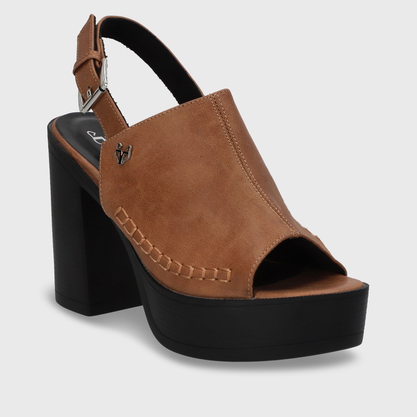 Sandalia Plataforma Camel Mujer 45962
