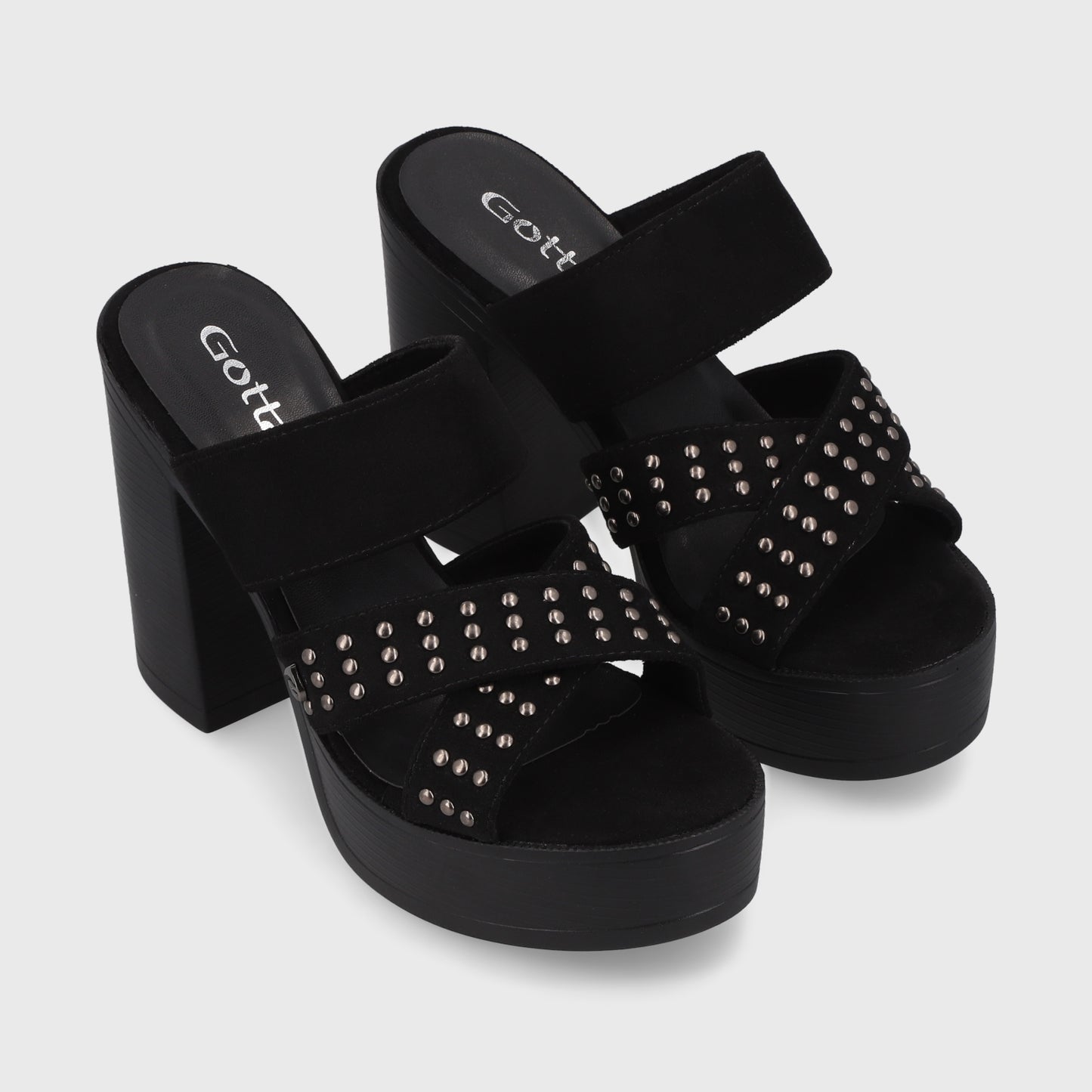Sandalia Negra Mujer 45964