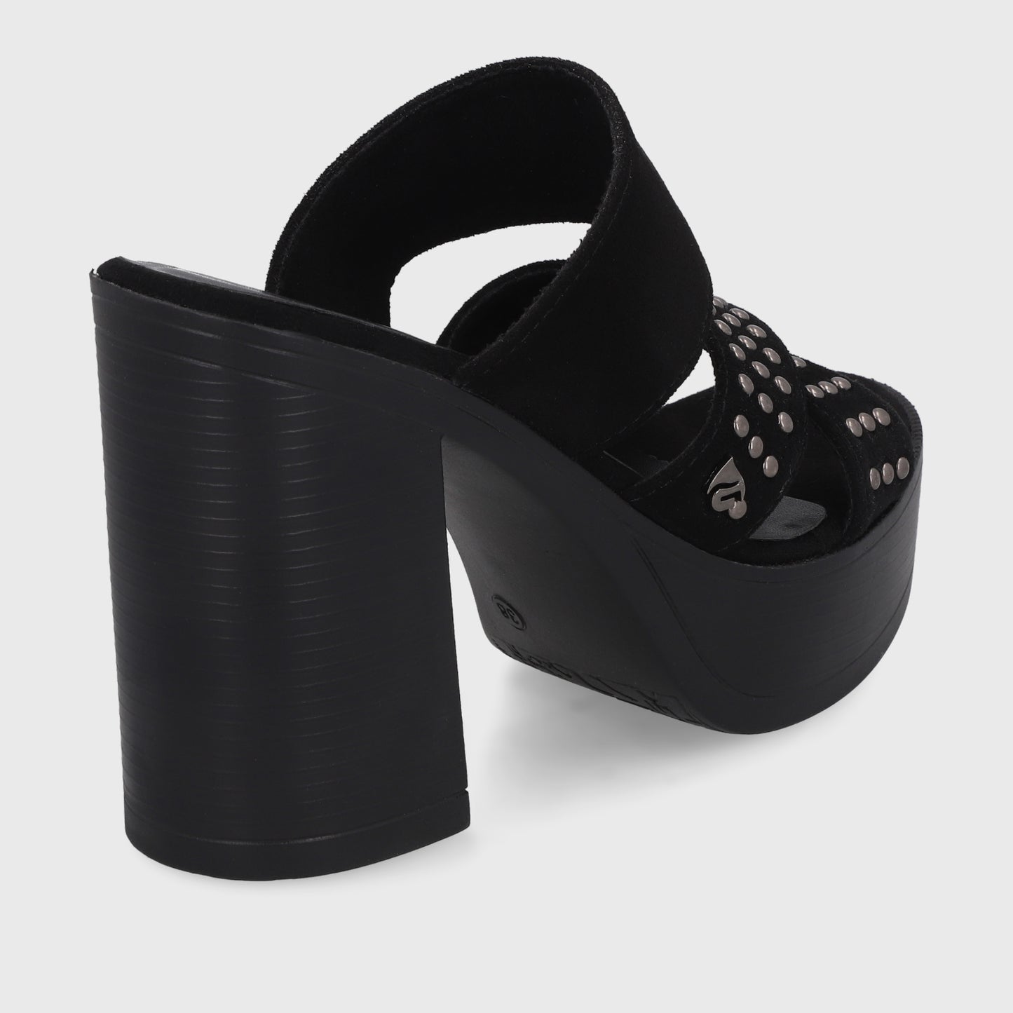 Sandalia Negra Mujer 45964