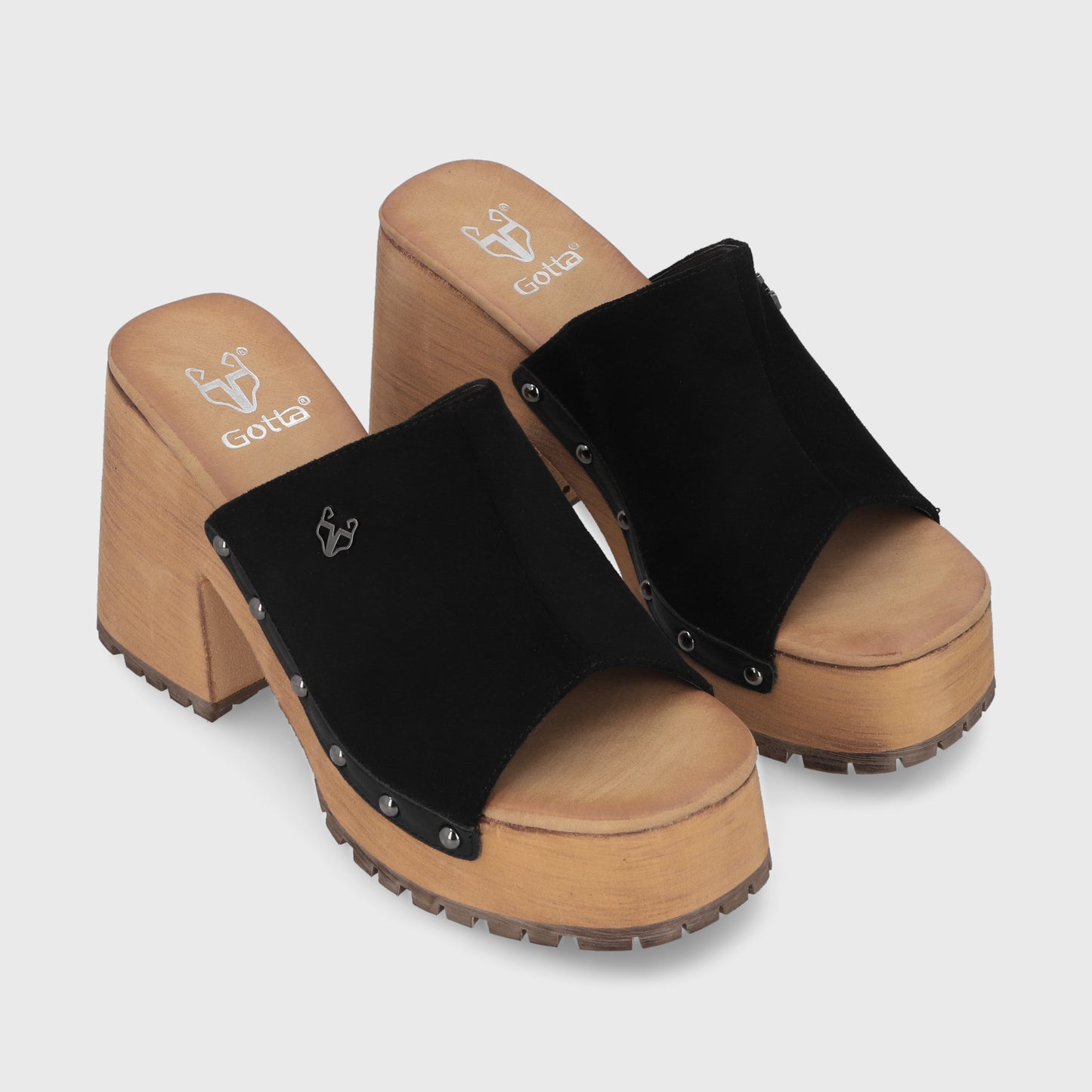 Sandalia Negra Mujer 45971