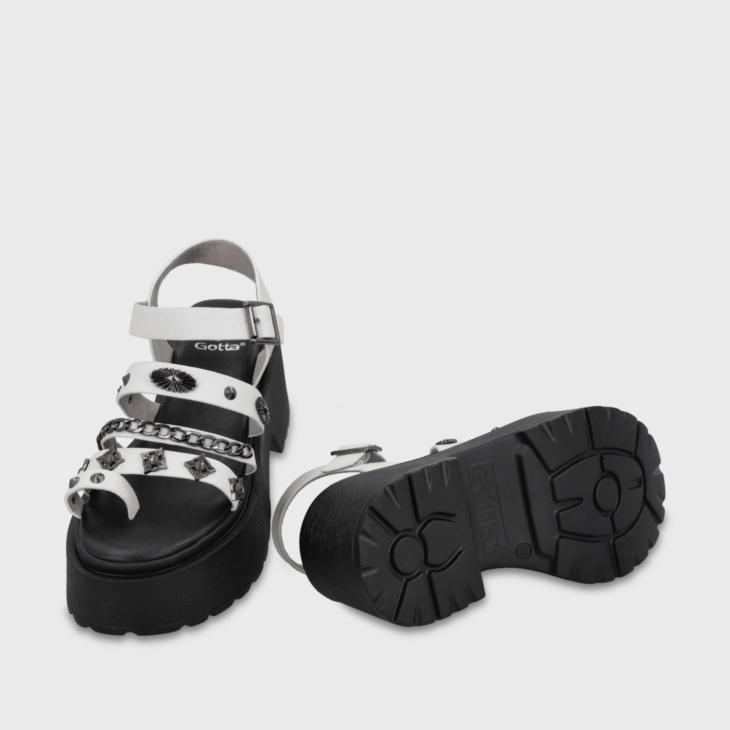 Sandalia Plataforma Blanca Mujer 45982