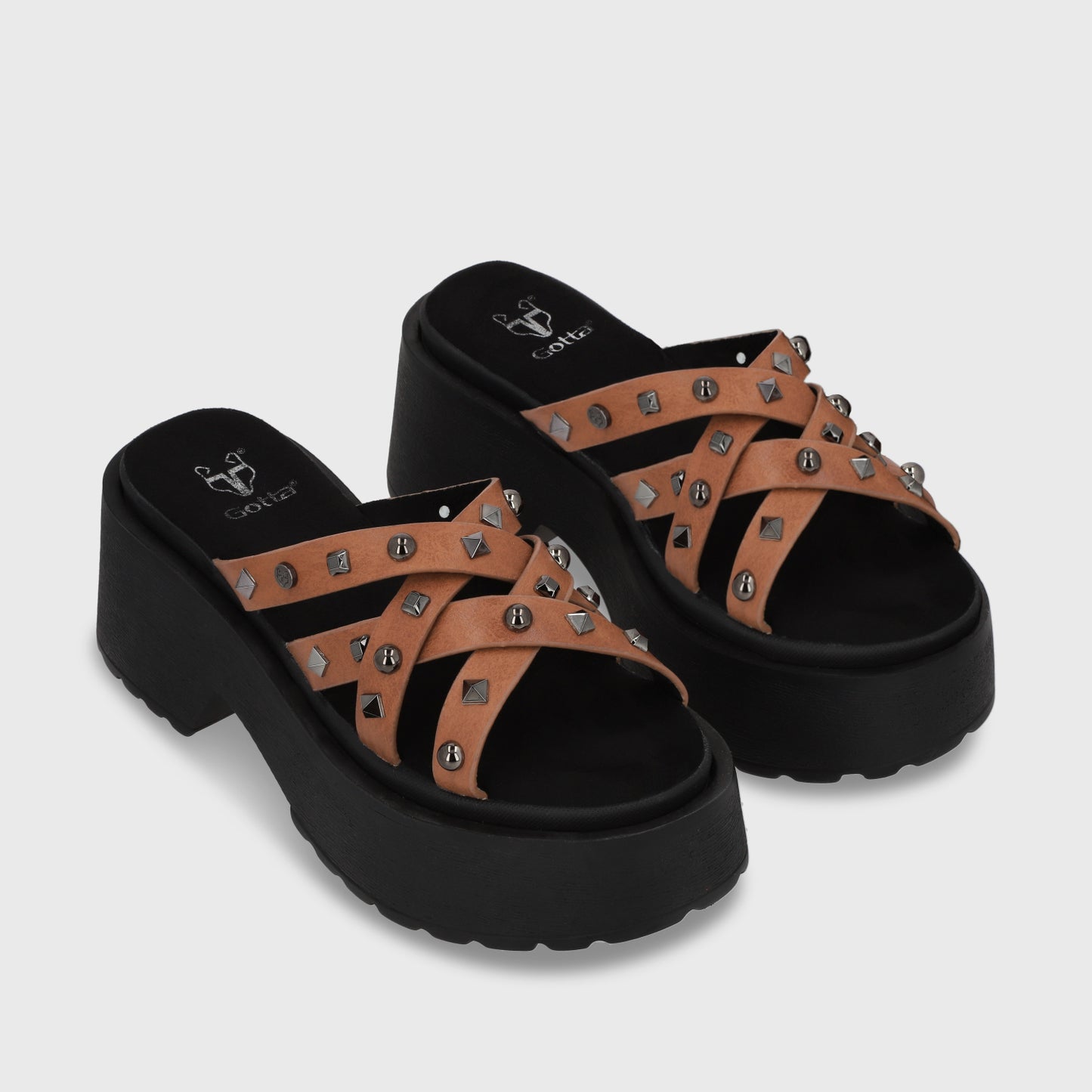 Sandalia Plataforma Café Mujer 45984