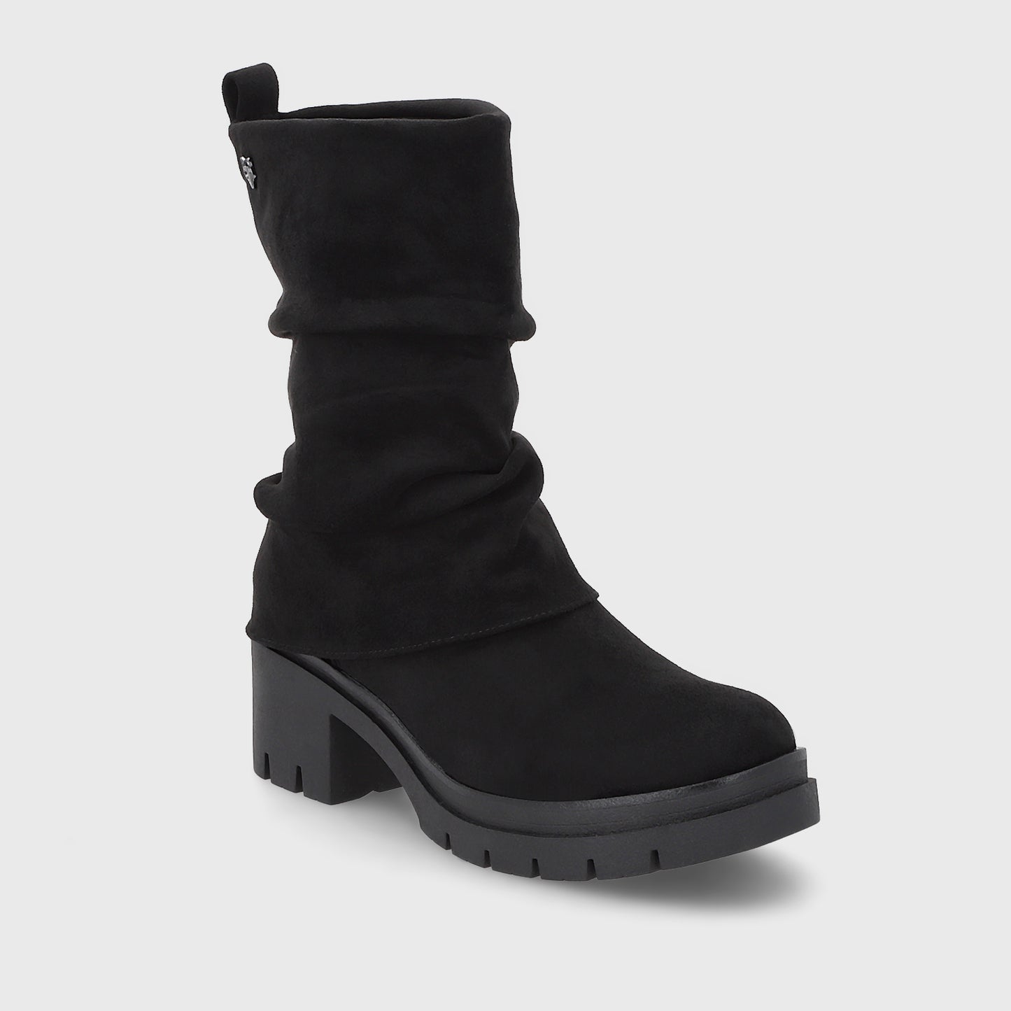 Botin Plataforma Negro Mujer 46205