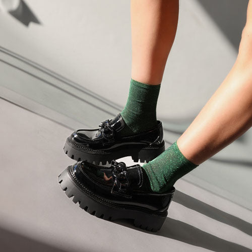 Zapato Plataforma Negro Mujer 46301