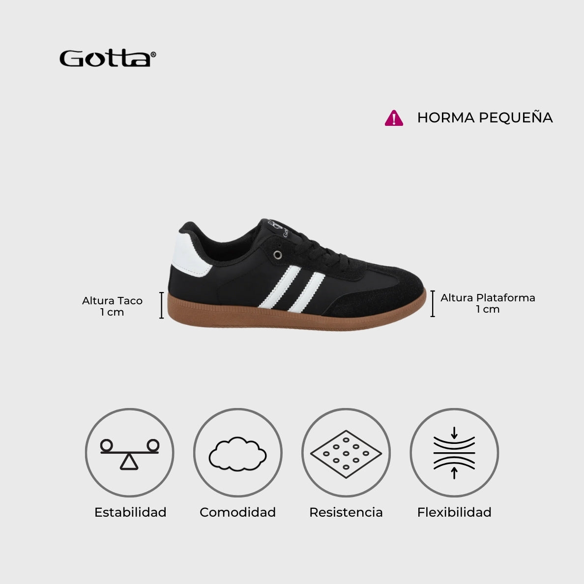 Zapatilla Negro Mujer 48061