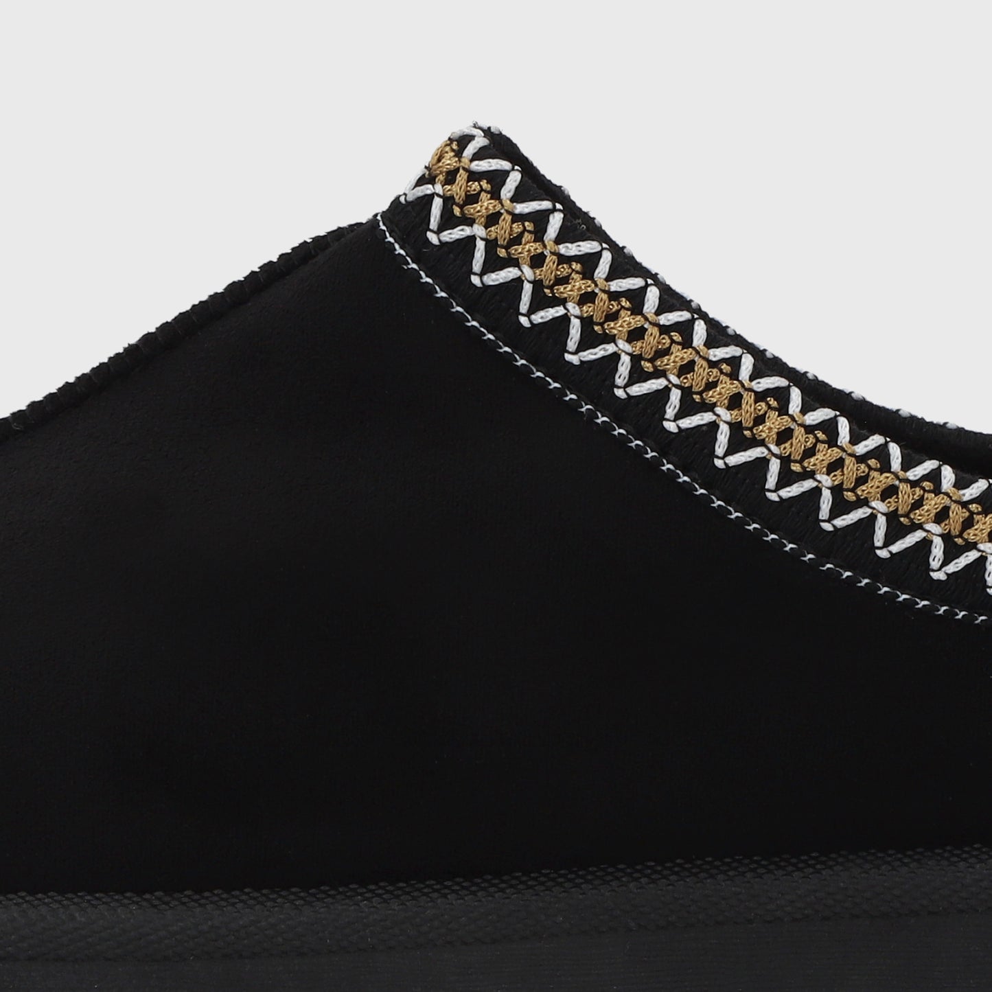 Pantufla Plataforma Negra Mujer 48112