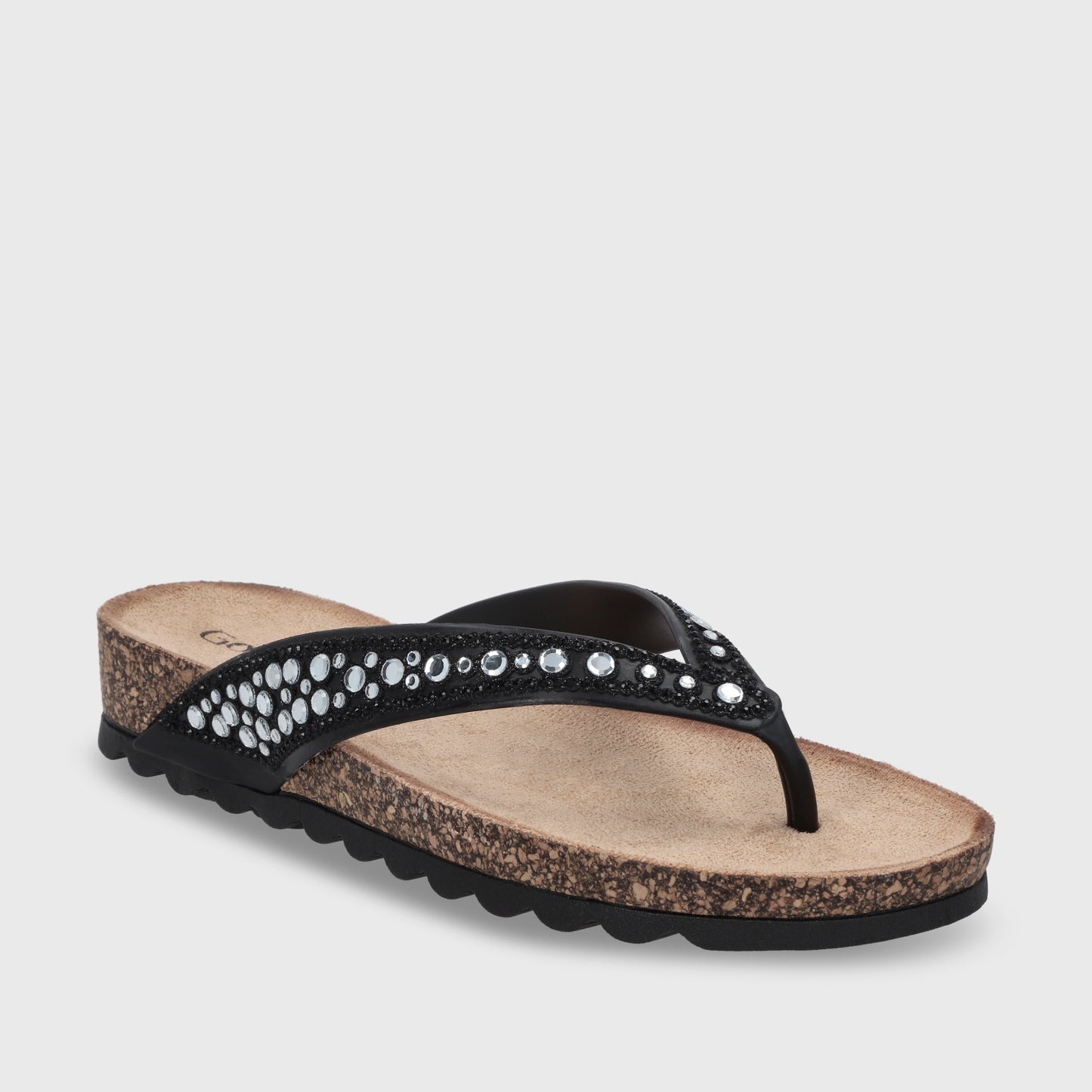Sandalia Plana Negra Mujer 52020