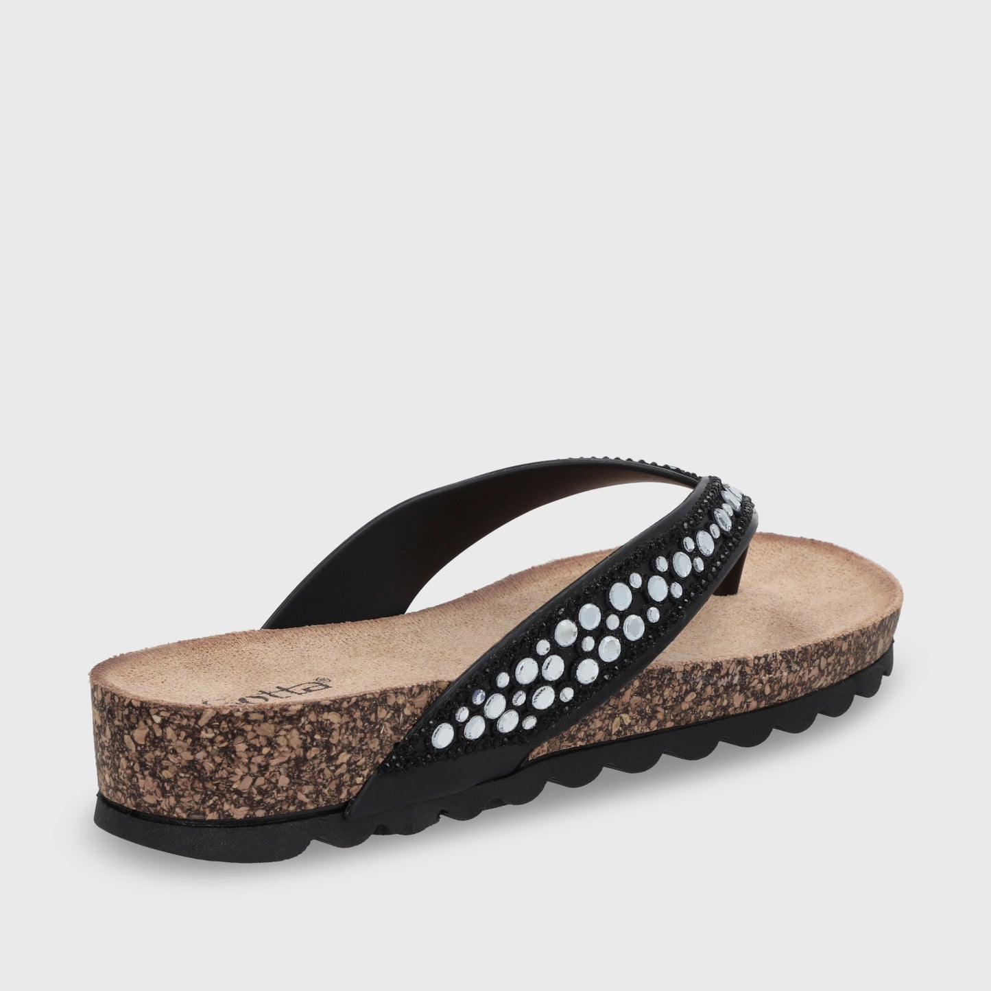 Sandalia Plana Negra Mujer 52020