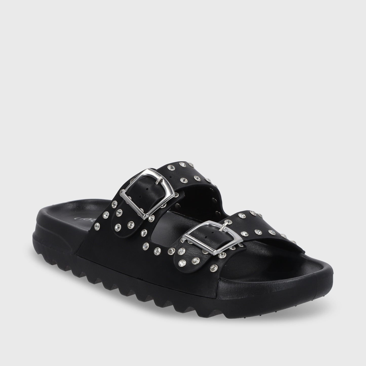 Sandalia Plana Negra Mujer 52060