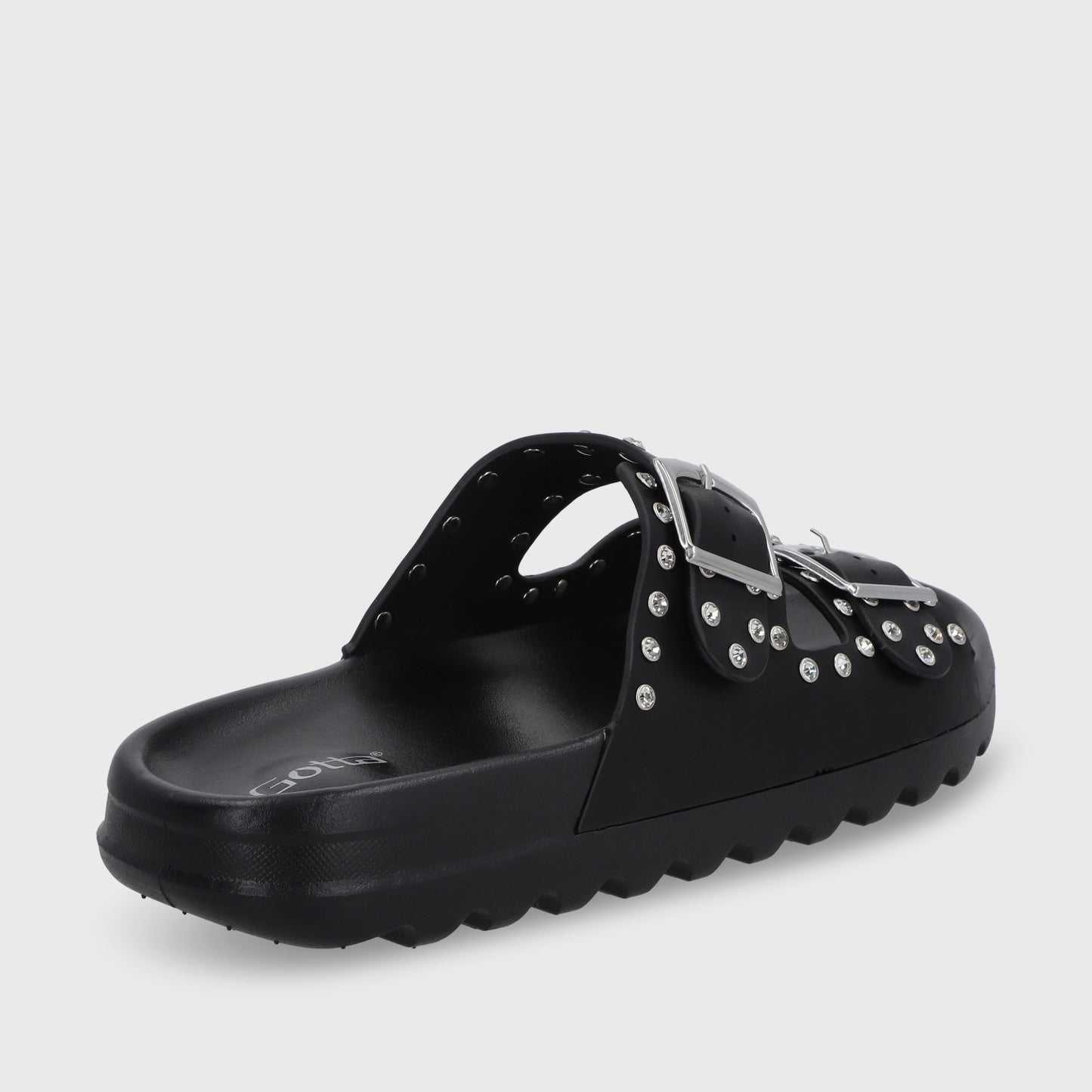 Sandalia Plana Negra Mujer 52060