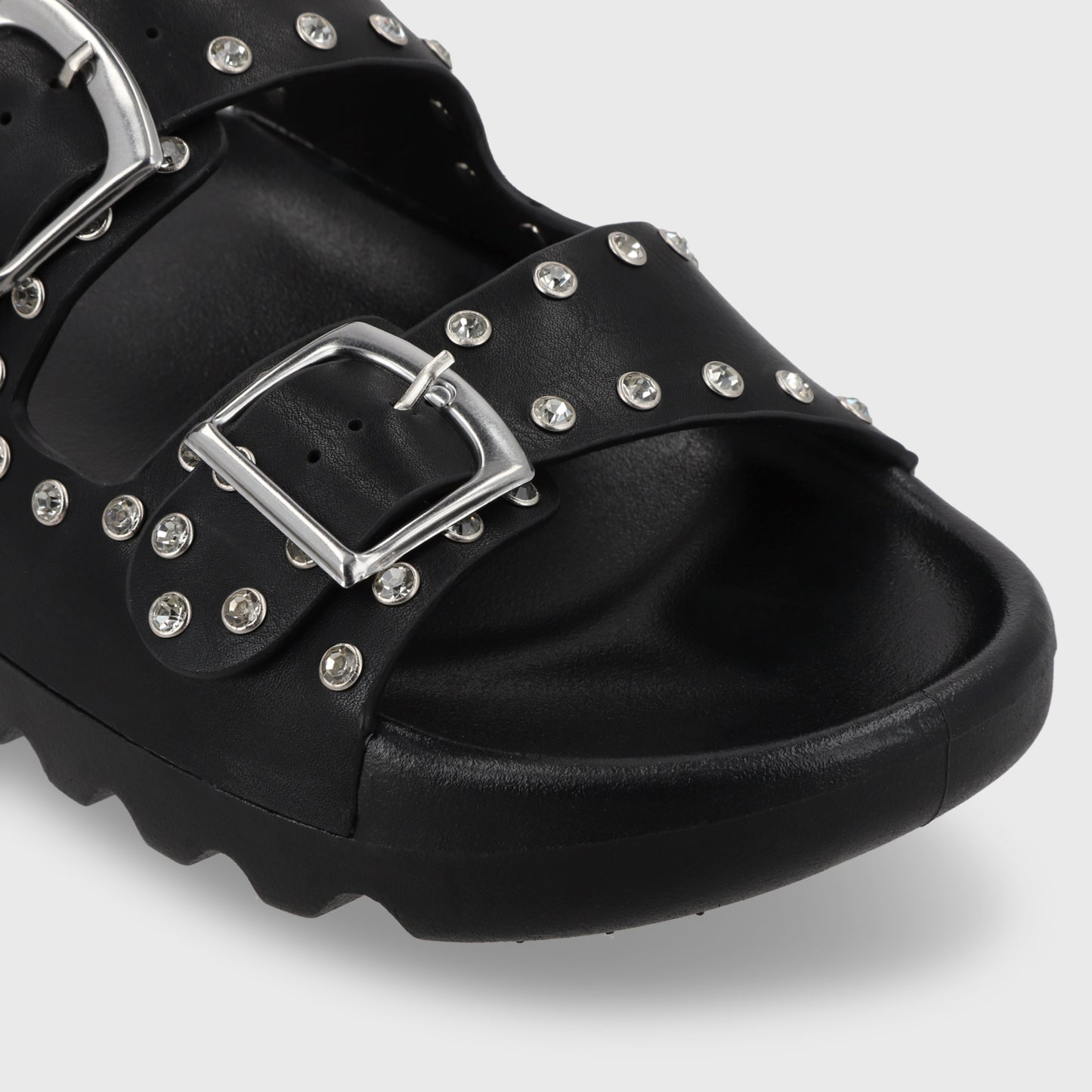 Sandalia Plana Negra Mujer 52060