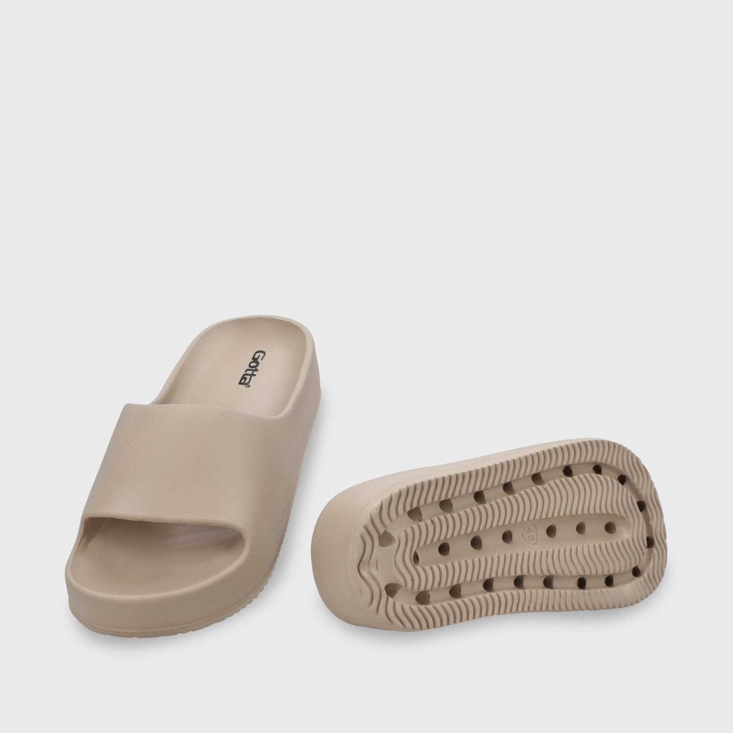 Sandalia Plataforma Beige Mujer 52070