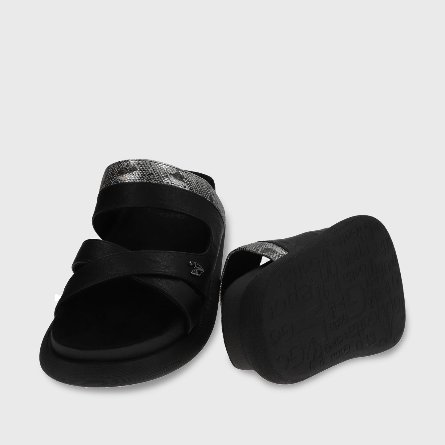 Sandalia Plano Negro Mujer 53700