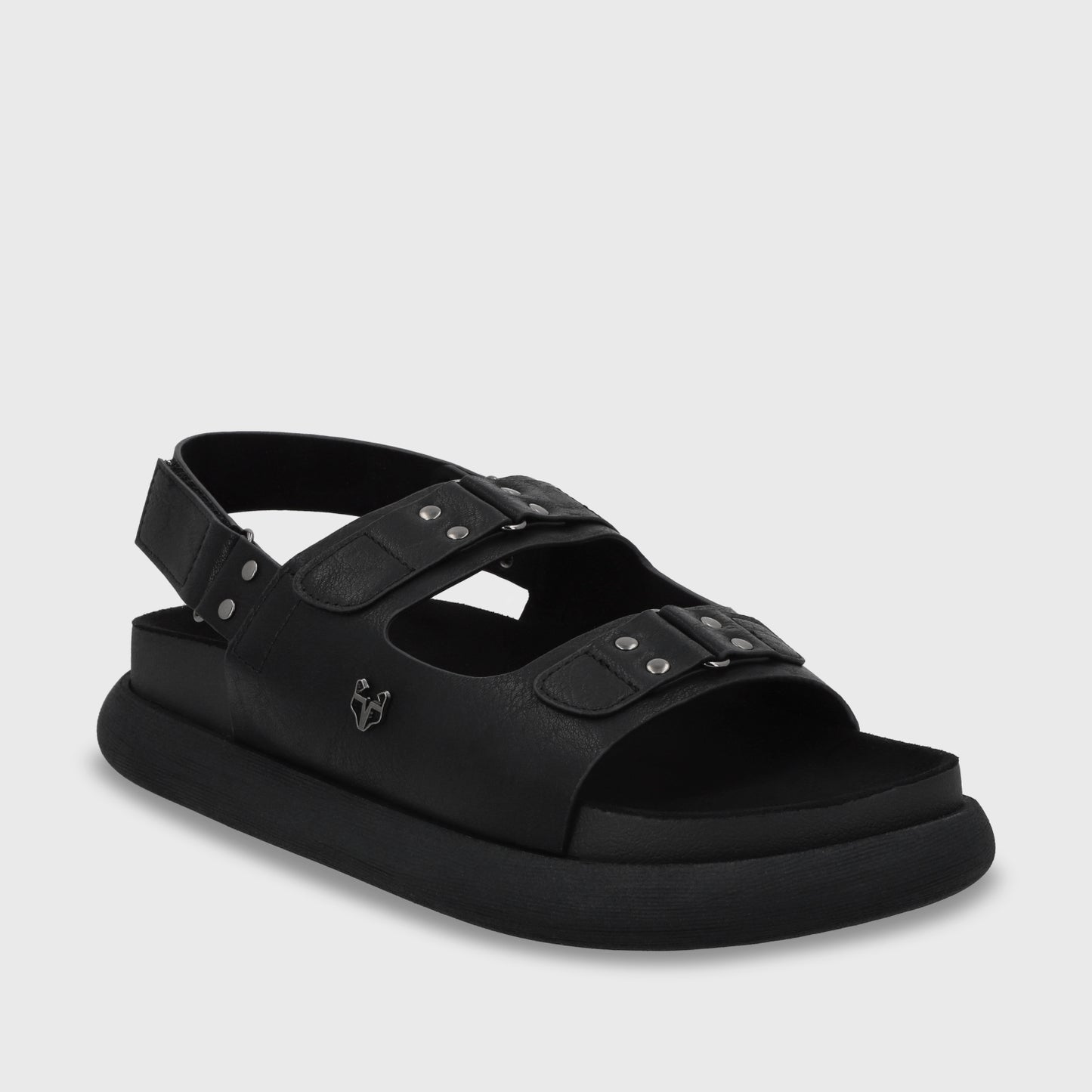 Sandalia Plano Negro Mujer 53701