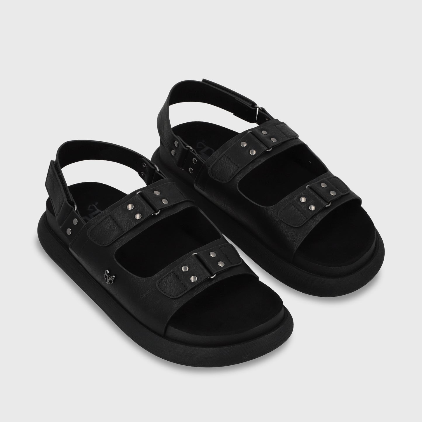 Sandalia Plano Negro Mujer 53701